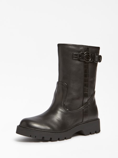 Radlyn Valódi Bőr Bokacsizma Hiszem Fekete