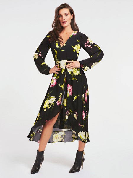 Az Egész Nyomtatott Ruha Virágos Fantázia Találgatás