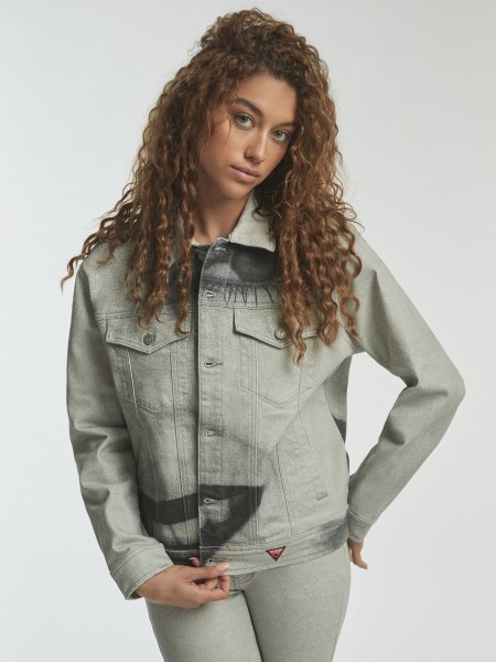 Hiszem Maxi Print Farmer Dzseki Fehér Multi