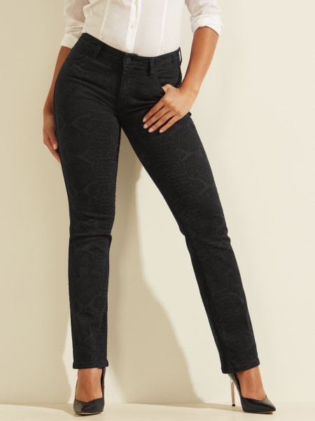 Sötétkék Tipp állatmintás Slim Fit Farmer Nadrág