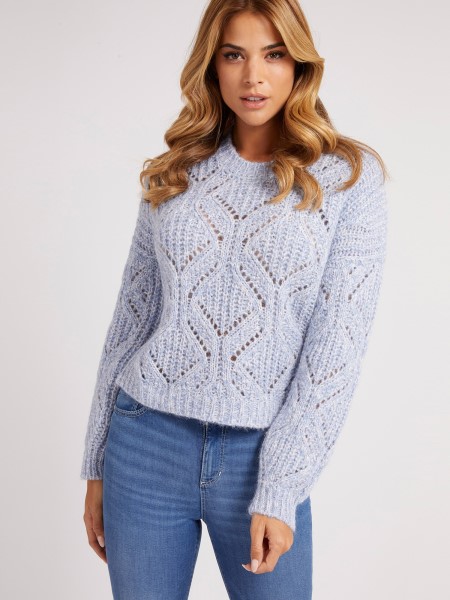 Hiszem áttört Jumper Világoskék