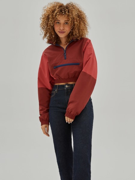 Hiszem, Piros Többszínű Blokkkabát