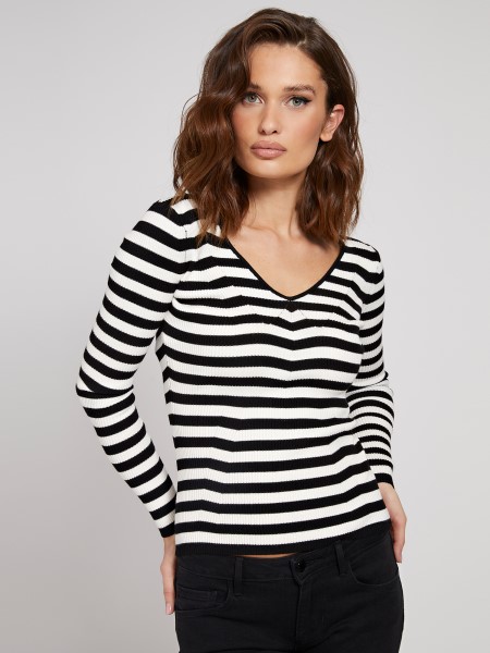 Viszkóz Keverék Pulóver Hiszem Többszínű Minta