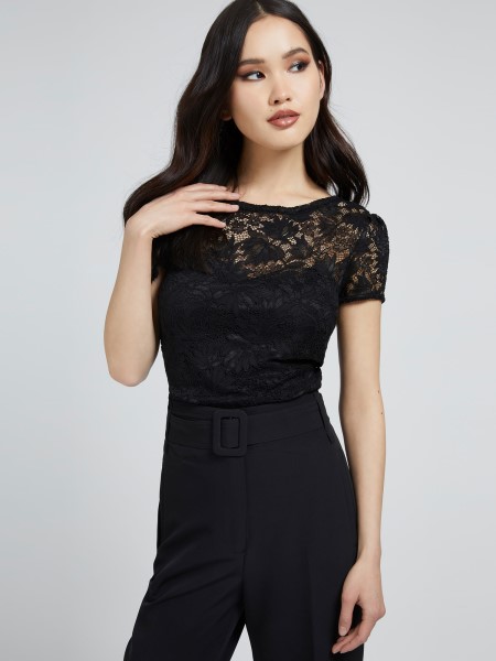 Csipke Felső Fekete Tipp