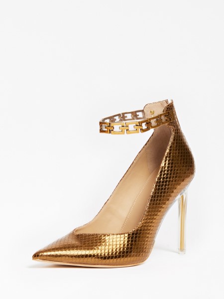 Gondolom Bronz Stefie Laminált Croc-look Udvari Cipő