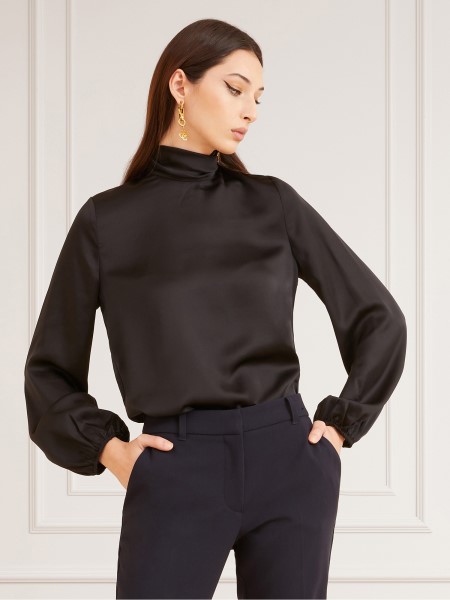 Fekete Marciano Szatén Blúz Hiszem