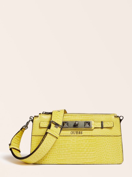 Raffie Croc Print Mini Crossbody Guess Sárga