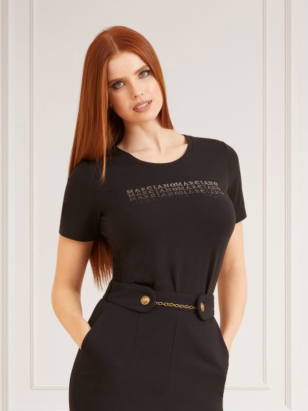 Gondolom Marciano Front Logós Póló Fekete