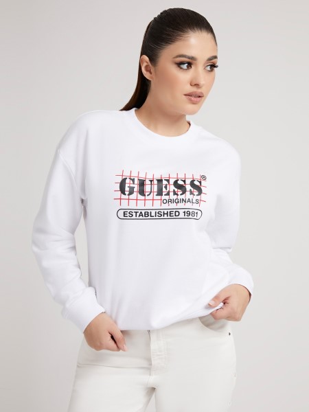 Fehér Elülső Logós Pulóver Tipp