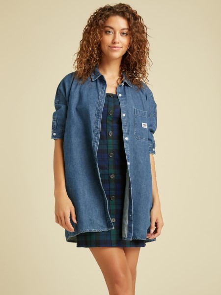 Hiszem, Kék Laza Szabású Farmer Ruha