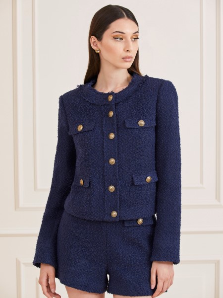 Kék Tipp Marciano Tweed Blézer