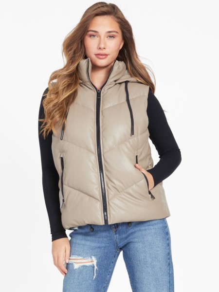 Mokaszin Calah Műbőr Puffer Mellény Kitalálni