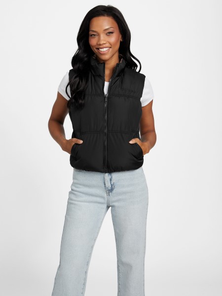 Koromfekete Guess Eco Rane Megfordítható Puffermellény