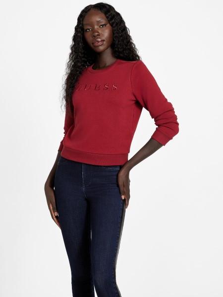 Céklalé Piros Val Crewneck Pulóver Tipp