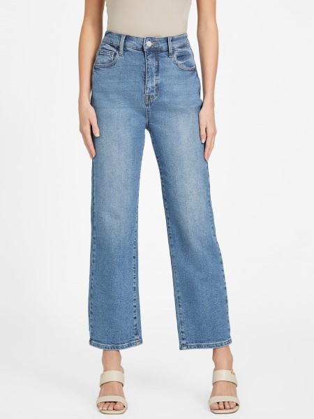 Eco Jolene Ultra Magas, Egyenes Farmer, Közepes Mosású