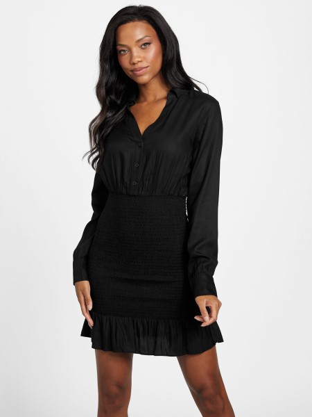 Gondolom Koromfekete Klay Smocked Ruha