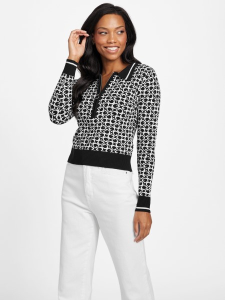 Hiszem Koromfekete Multi Eco Lohan Logós Pulóver