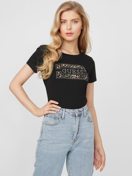 Koromfekete Multi Capri Logós Póló Találgatás