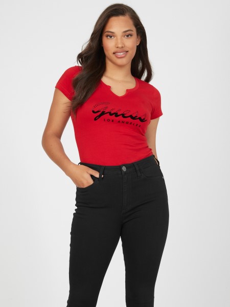 Hiszem ánizs Logó Póló Rögbi Piros