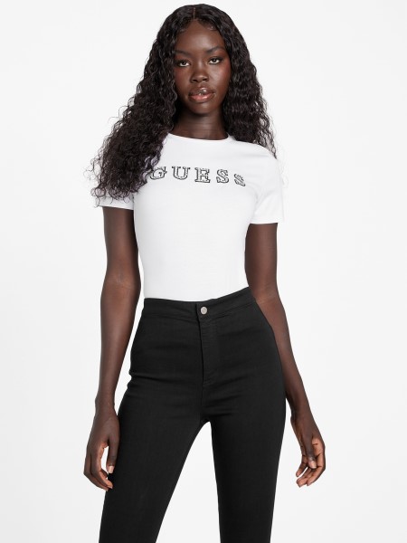 Igazi Fehér Jill Strasszos Logo Póló Tipp