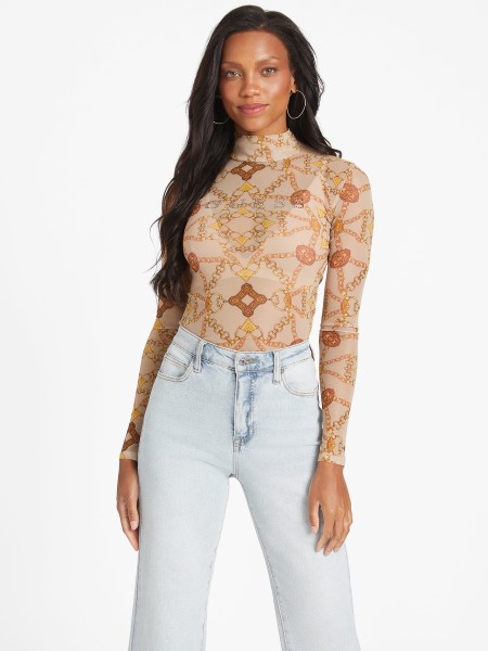 Eco Eara Top Cabana Scroll Habos Taupe Tipp