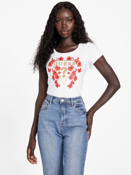 Eco Tu Gyöngyös Logós Póló Tiszta Fehér Tipp