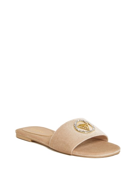 Juliet Velvet Slide Hiszem Taupe