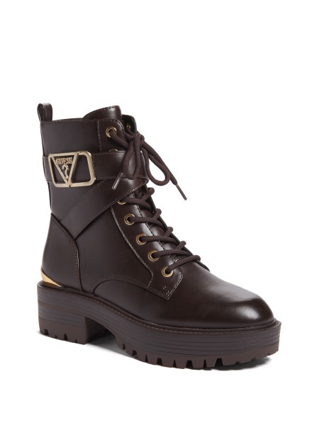 Hiszem Lapos Harci Csizma Sötétbarna