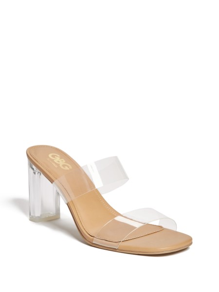 Ezüst Shelby átlátszó Akril Blokk Sarkú Kitalálni