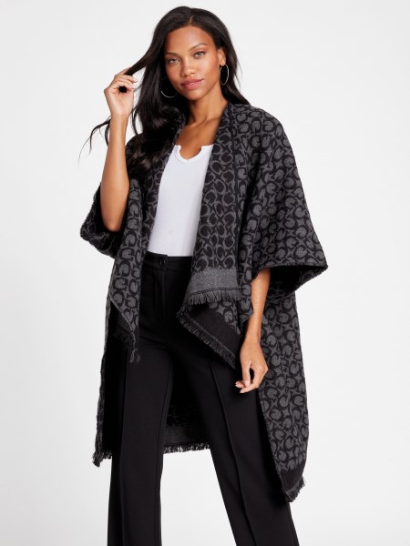 Szén Hiszem Allover Logo Ruana