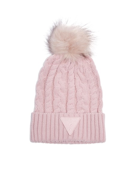 Pirosító Tipp Kábel-kötött Pom Beanie
