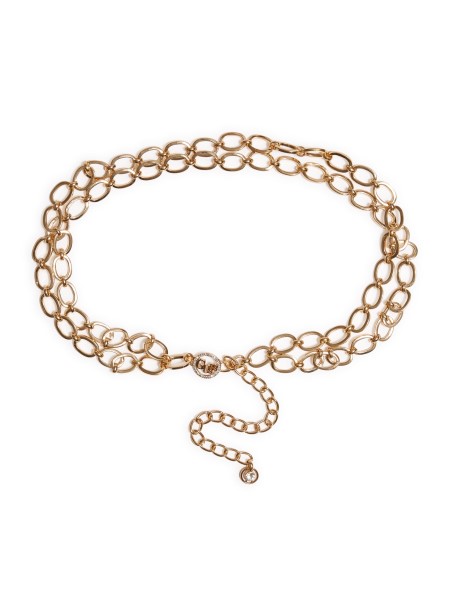 Arany Tónusú Pave Logó Lánc öv Hiszem Arany