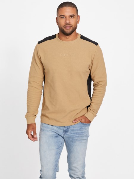 Hiszem Pirított Taupe Nabry Color-block Hosszú Ujjú Póló