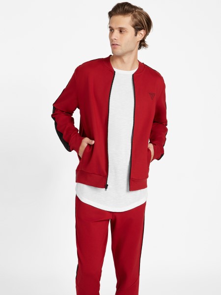 Piros Noir Guess Jon Logós Tape Bomber Dzseki