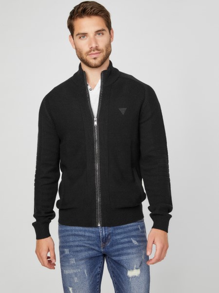 Chet Gúnynyakú Pulóver Hiszem Koromfekete