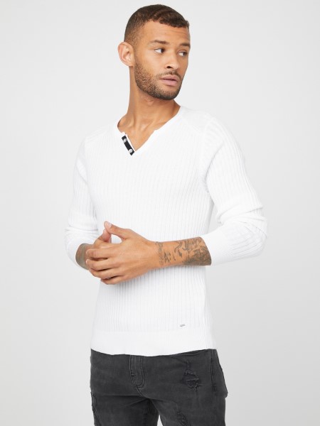 Hiszem, Tiszta Fehér Tengeri Hasított Pulóver Póló