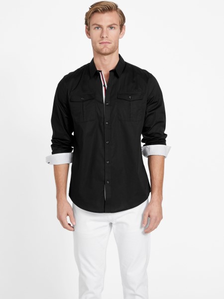 Koromfekete Lingard Hosszú Ujjú Ing Tipp