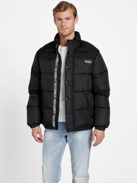Eco Ralph Puffer Kabát Jet Black Hiszem