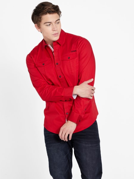 Lingard Hosszú Ujjú Ing Tipp Rögbi Piros