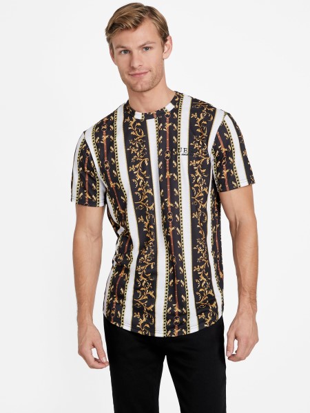 Jet Black Multi Guess Seik Barokk Grafikai Póló