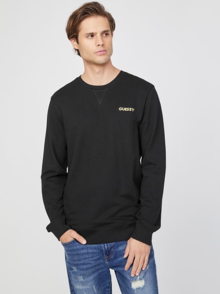 Guess Jet Black Eco Hosszú Ujjú Póló