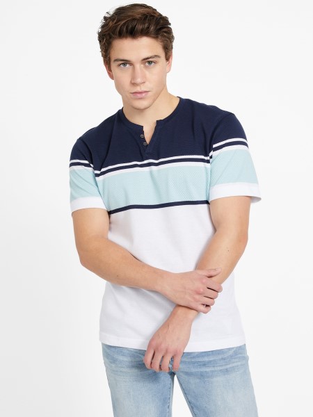 Hiszem Chucky Csíkos Hasított Póló Tiszta Fehér Multi