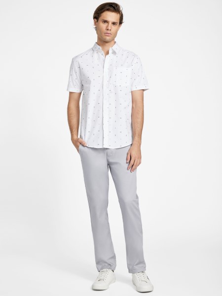 Hiszem Dusan Geometrikus Nyomott Ing Tiszta Fehér