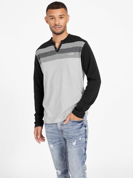 Lennox Color-block Hosszú Ujjú Póló Jet Fekete Több Tipp