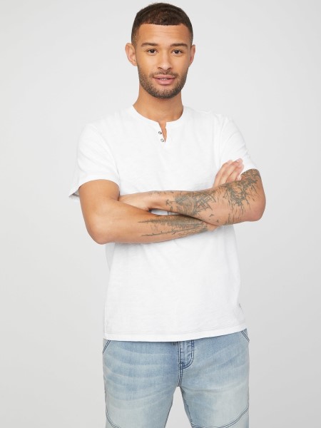 Hiszem Eco Ricky Split Póló Tiszta Fehér