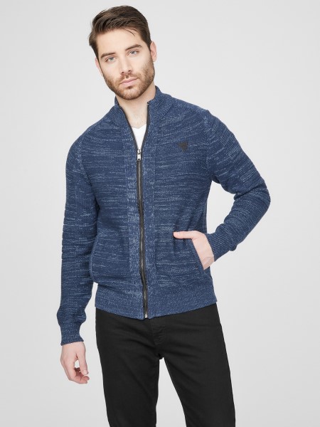 Chet Marled Gúnynyakú Pulóver Selyemkék Sejtés