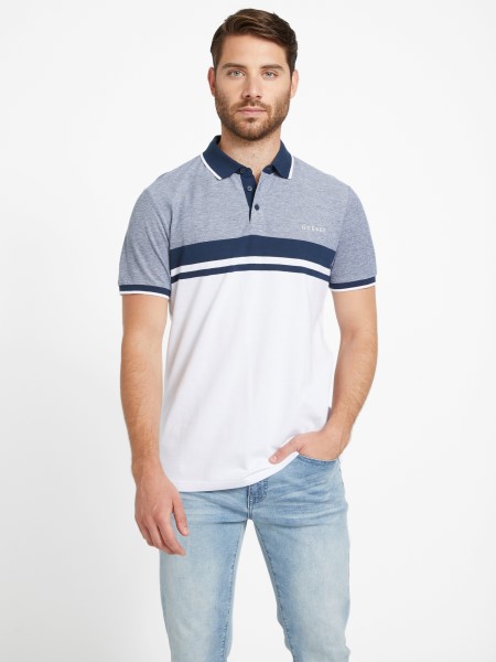 Eco Kai Color-block Polo Hiszem Tiszta Fehér Multi