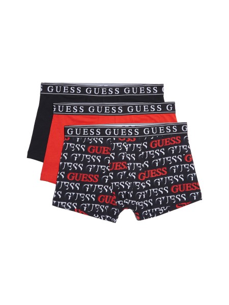 Guess Elvin Boxer 3 Csomagos Fekete/piros/guess Logó