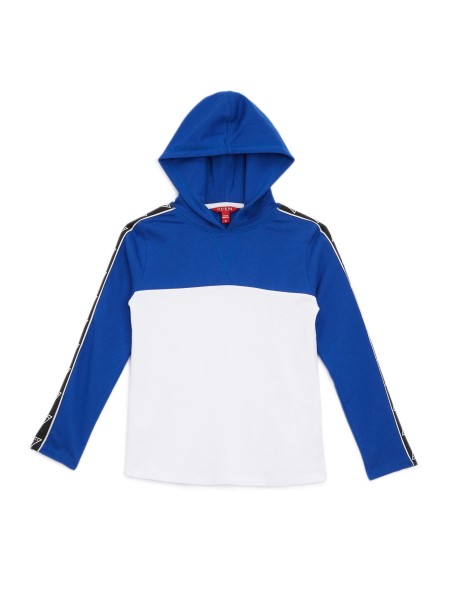 Tiszta Fehér Guess Eco Rudy Logós Kapucnis Pulcsi (7-16)