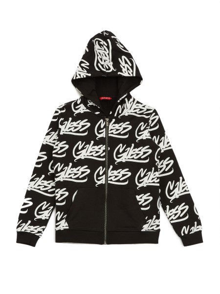 Koromfekete Hiszem Astar Cipzáras Kapucnis Pulcsi (7-16)